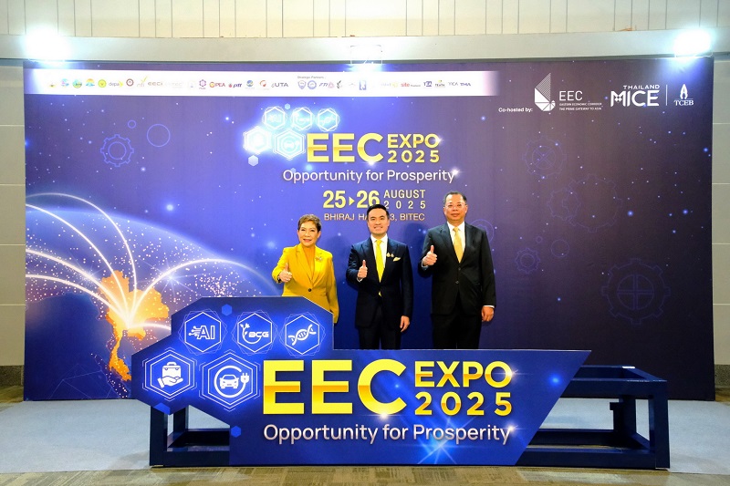 ทีเส็บ จับมือ สกพอ. พร้อมพันธมิตรภาครัฐ เอกชนกว่า 100 หน่วยงาน เปิดงาน EEC EXPO 2025 เวทีระดับนานาชาติ โชว์ศักยภาพโครงสร้างพื้นฐาน เทคโนโลยีขั้นสูง กลไกสนับสนุนการลงทุนแบบครบวงจร