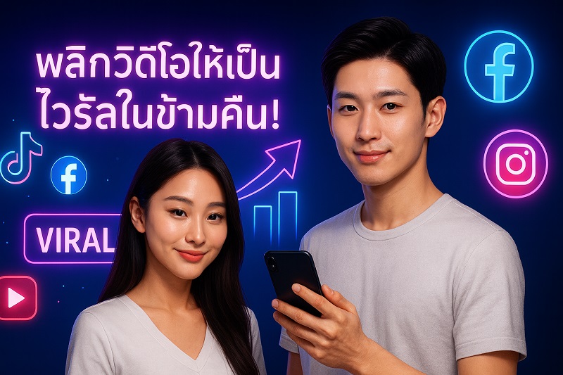 พลิกวิดีโอให้เป็นไวรัลข้ามคืน! กลยุทธ์เพิ่มยอดวิว TikTok, Facebook, YouTube, IG