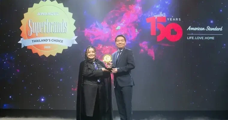 อเมริกันสแตนดาร์ด ประกาศความสำเร็จส่งท้ายปีรับรางวัล Superbrands Thailand 2025 สะท้อนความเชื่อมั่นผู้บริโภค สุดยอดแบรนด์สุขภัณฑ์อันดับ 1 ในใจคนไทย