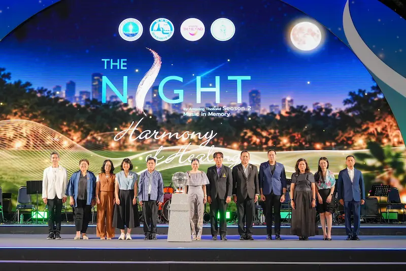ททท. ชวนสัมผัส “HARMONY OF HEALING” บทเพลงฮีลกาย ท่วงทำนองฮีลใจ ศิลปินกว่า 46 ท่าน ร่วมสร้างมนต์เสน่ห์ยามราตรี 16–27 ต.ค. นี้